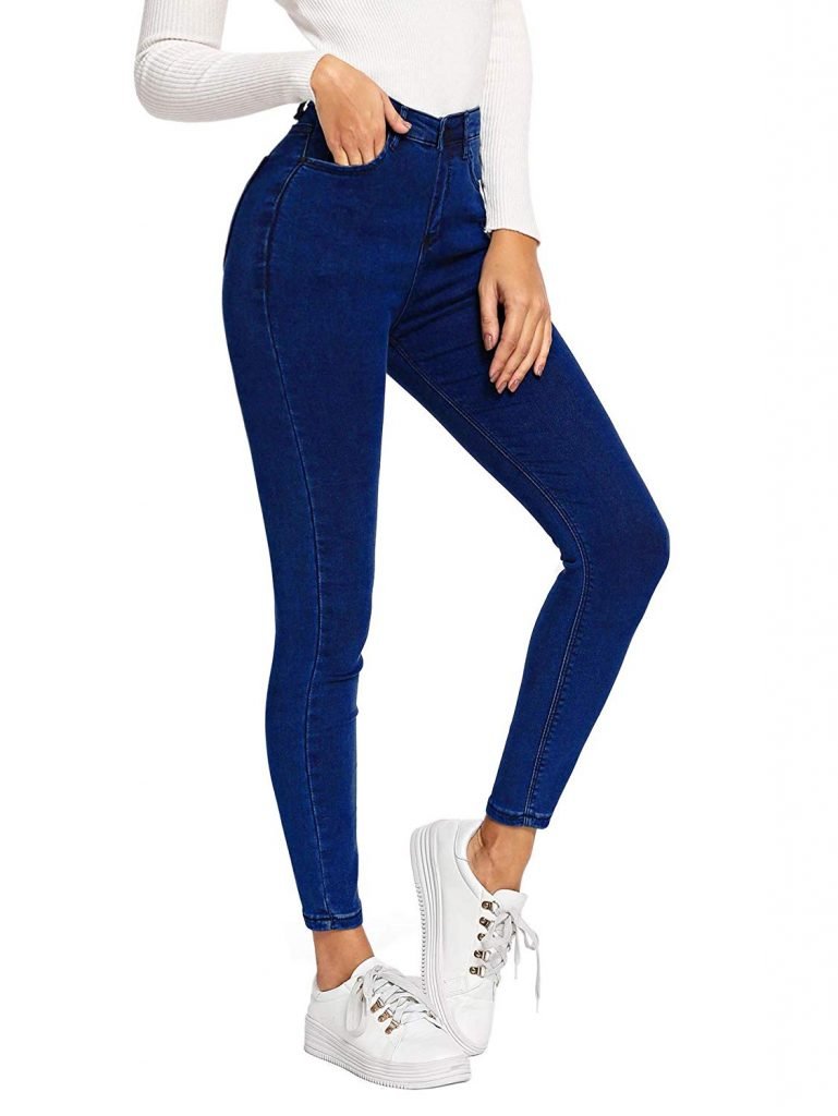 royal blue denim jeans pant for school student girls