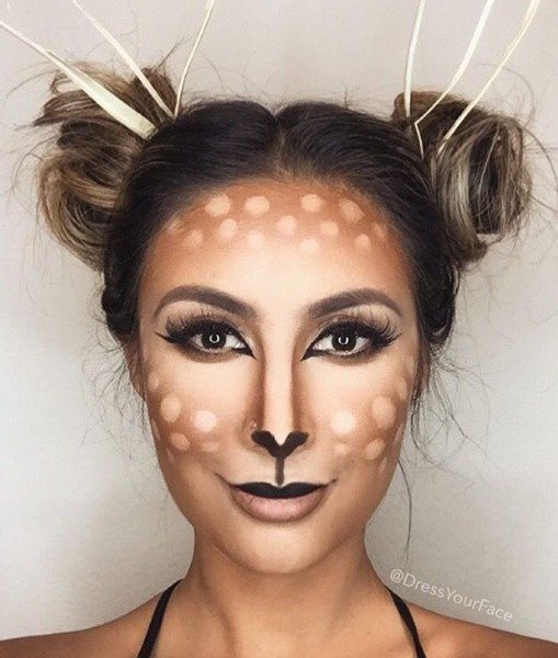 Deer Inspired Halloween Makeup
