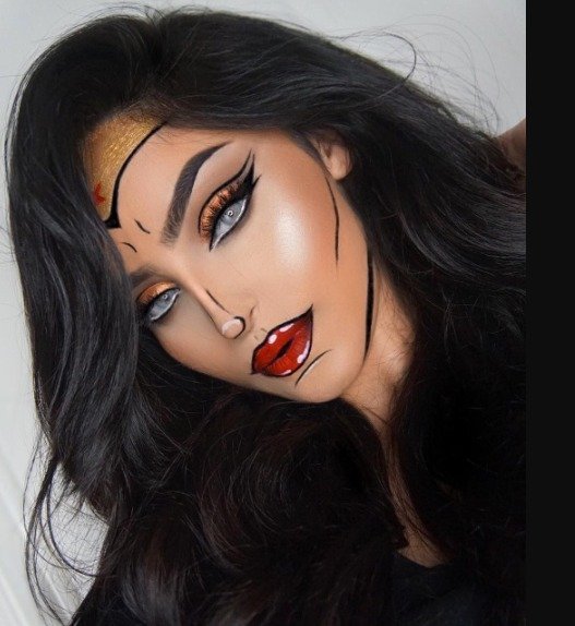 Wonder Women Halloween Makeup