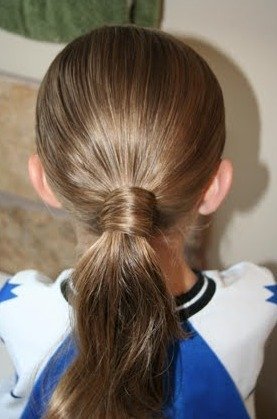 Hair-Wrapped Ponytail